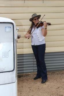 Cath on violin